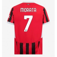 Maglia Calcio AC Milan Alvaro Morata #7 Prima Divisa 2024-25 Manica Corta